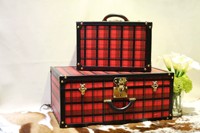 Ensemble de Bagages 3 Pièces Valise en Cuir de Luxe Vintage pour Décoration d'Intérieur Vente en Gros Usine