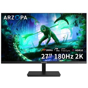 Nuevo Monitor para Juegos <span class=keywords><strong>ARZOPA</strong></span> de 27 Pulgadas y 180 Hz, QHD 2K 2560x1400 Fast IPS, Tipo-C, Modo Samsung DeX, FreeSync - Product Image 1