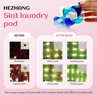 Capsules Offre Spéciale de détergent à lessive 5 chambres 5 en 1 dosettes de détergent à lessive par le fabricant chinois