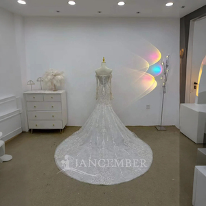 Vestido de Novia Estilo Sirena, Sexy, con Encaje, Elegante y Entallado, Modelo Lsjj30 - Product Image 3