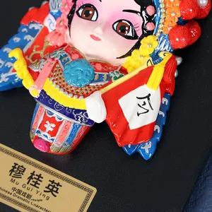 Imanes Decorativos para Refrigerador con Diseño de Maquillaje Facial de Ópera de Pekín, Resina Ecológica Tridimensional - Product Image 5