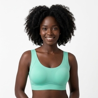 Soutien-gorge sans couture OEM en nylon et élasthanne, à bretelles larges, dos en U, sensation seconde peau, confortable, sans armatures, une pièce, pour femme, usage quotidien