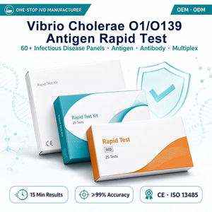 Prueba Rápida Combinada para V. Cholerae O1 O139 <span class=keywords><strong>de</strong></span> Uso Clínico y Doméstico, Fabricada por GMP OEM - Product Image 1