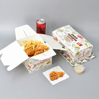 Caja de Empaque al por Mayor Personalizada para Comida Rápida para Llevar Alitas Nuggets y Pollo Frito Estilo KFC