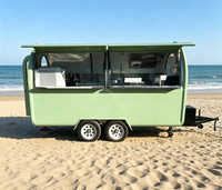 Camion de restauration mobile Aobote en acier inoxydable/aluminium, double essieu tandem, garantie 1 an, équipement de cuisine personnalisable, facile à utiliser