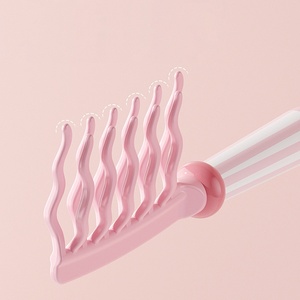 Double Row Big Tooth <b>Comb</b> <b>Wide</b> Tooth Women Special Perm Curly Hair Detangling <b>Comb</b> Fluffy Hair Styling Tool - Product Image 3