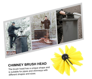 Brosse de <span class=keywords><strong>cheminée</strong></span> en nylon jaune simple en acier inoxydable et fer pour le nettoyage des conduits d'aération de la sécheuse Brosses de nettoyage pour la cuisine - Product Image 5