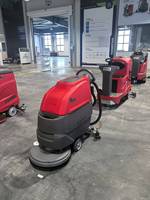 Nettoyeur de sols manuel 500 mm de largeur de nettoyage, batterie lithium 24V 100Ah, machine de nettoyage de sols autoportée, réservoir d'eau de 65 L