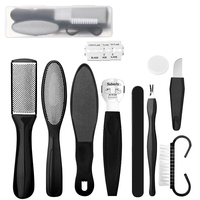 Kit d'outils de pédicure professionnel en acier inoxydable, lime à pieds, éliminateur de callosités, grattoir pour peaux mortes, portable, multi-usages pour la maison et le bricolage