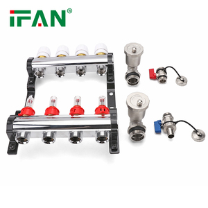 IFAN Factory Making High Quality 3/4 "Colector de conexión roscada Casa Hogar Calefacción por suelo radiante Colector de latón - Product Image 6