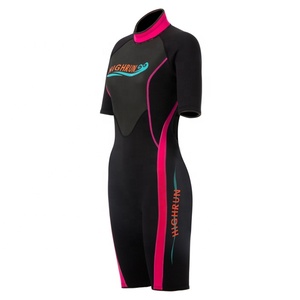 Combinaison de plongée courte en néoprène pour <span class=keywords><strong>femme</strong></span> personnalisable, manches courtes, coutures invisibles collées pour le surf et la plongée en apnée - Product Image 1