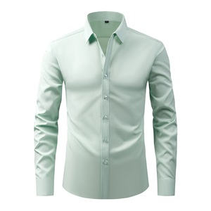 เสื้อเชิ้ตผู้ชายผ้าโพลีเอสเตอร์/คอตตอน ระบายอากาศได้ดี ไม่ยับง่าย สีพื้น โลโก้สั่งทำได้ ขายส่งจำนวนมาก เหมาะสำหรับธุรกิจ สำนักงาน และสวมใส่ลำลอง - Product Image 3