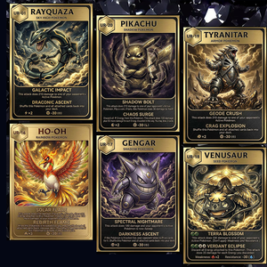 Nueva Tarjeta Coleccionable de Pokémon Dorada, Rara, en Acrílico, Versión en Inglés, 1.ª Edición, <span class=keywords><strong>Caja</strong></span> Misteriosa Sorpresa, Regalo Coleccionable - Product Image 6