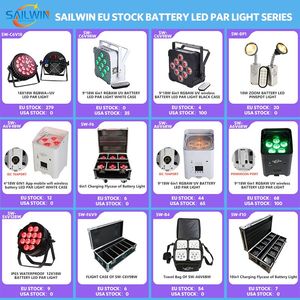 Sailwin uplights pin không dây 6*18W rgbwa + UV DJ Sân khấu Backdrop mệnh uplight cho tiệc cưới dẫn mệnh ánh sáng với trường hợp chuyến bay - Product Image 6