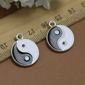 Pendentif en alliage de Zinc en émail, 22x18mm, Tai Chi <span class=keywords><strong>Yin</strong></span> et Yang, 8 diagrammes, bijoux, accessoires de fabrication, breloques, bricolage, Diy, livraison gratuite - Product Image 4
