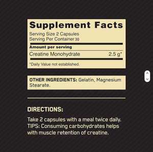 Kapsul Creatine monohidrat pra-olahraga dewasa untuk ukuran otot & kekuatan bukan untuk wanita hamil produk nutrisi olahraga - Product Image 2