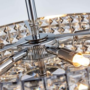 Lampadario in <span class=keywords><strong>Cristallo</strong></span> Semi-Incasso a 4 Luci, Illuminazione a Soffitto con <span class=keywords><strong>Paralume</strong></span> in <span class=keywords><strong>Cristallo</strong></span> per Camera da Letto e Soggiorno - Product Image 5