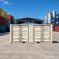 Conteneur maritime préfabriqué de 20 pieds avec porte latérale entièrement ouvrante, sécurité renforcée, prix compétitifs, taille sur mesure pour terminal maritime