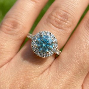 Bague de luxe en argent sterling 925 avec diamant de laboratoire pour femme, bijoux élégants pour fiançailles, mariage, anniversaire, promesse - Product Image 3