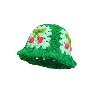 Gorros de punto unisex de moda al por mayor en stock, gorros de ganchillo florales hechos a mano con bordado 3D para uso en playa y negocios - Product Image 6
