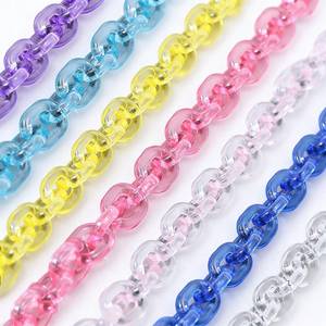 50 pièces de chaînes transparentes en forme de U, perles acryliques, matériaux de fabrication de bijoux DIY <span class=keywords><strong>pour</strong></span> <span class=keywords><strong>bracelets</strong></span>, ornements de voiture, sangles de téléphone - Product Image 1