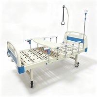 Lit d'hôpital manuel personnalisé à 2/3 fonctions avec barrières latérales en alliage d'aluminium et roulettes