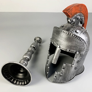 Adornos Clásicos Retro de Casco de Guerrero Romano, Artesanía Metálica de Alta Calidad, Modelos de Armadura de Guerrero de Hierro, Coleccionables de Lujo al por Mayor - Product Image 3