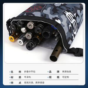 กระเป๋าใส่คันเบ็ดแบบพับได้เพลน 130 ซม. ผ้าอ็อกซ์ฟอร์ดกันน้ำ ทนทานต่อการสึกหรอ แบบพกพาอเนกประสงค์ - Product Image 5