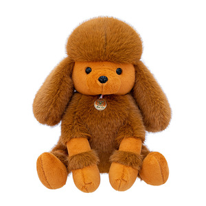 Peluche chien <span class=keywords><strong>caniche</strong></span> mignon, jouet en peluche doux unisexe en coton PP, cadeau d'anniversaire très vendu, <span class=keywords><strong>prix</strong></span> d'usine - Product Image 1