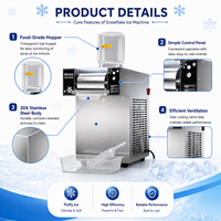 Machine à glace électrique de qualité supérieure pour flocons de neige, machine à Bingsu pour les confiseries et les entreprises de restauration 220F