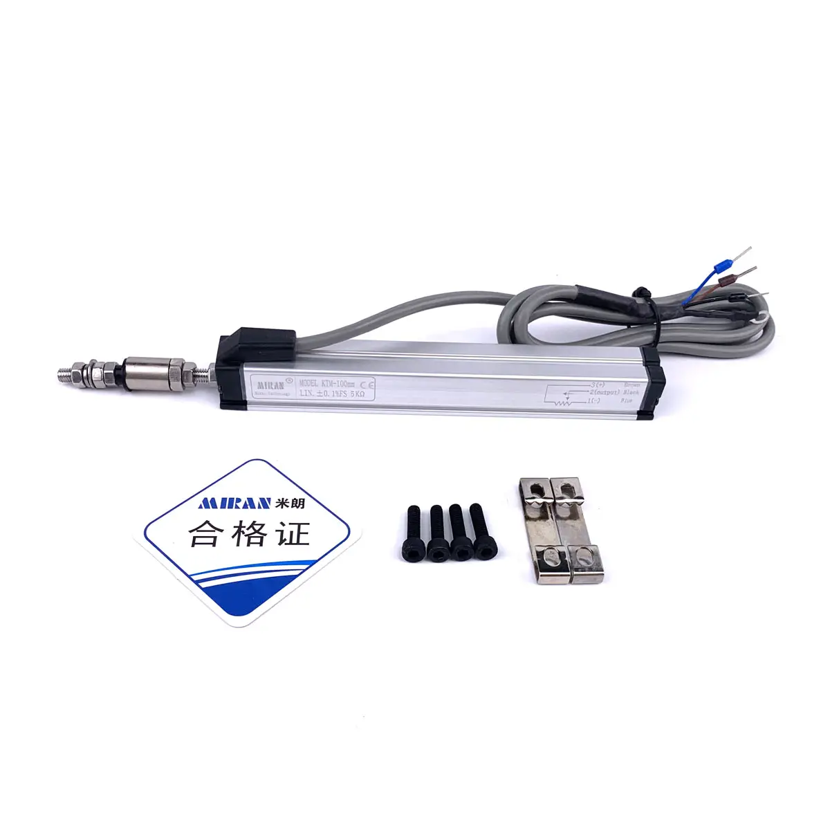 MIran KTM-75mm High Accuracy Small Pull Rod Linear Displacement Transducer Sensor Resistive Position Transducer