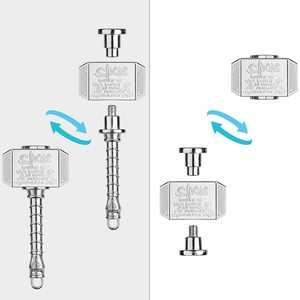 <span class=keywords><strong>Quake</strong></span>-llavero de martillo lADHD EDC para niños y adultos, antiansiedad juguete, juguetes para aliviar el estrés, giroscopio con la yema del dedo - Product Image 4