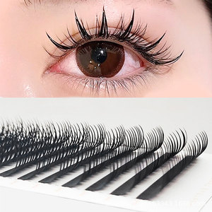 XIUSUZAKI 0.05 0.07mm Extensions de Cils Spikes Type <span class=keywords><strong>Manga</strong></span> Cosplay Wispy Volume Fans Préfaits Fournitures de Cils Effet Mouillé - Product Image 4