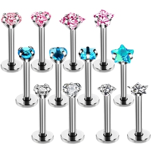 <span class=keywords><strong>Piercing</strong></span> de lèvre Amelia Amelia, filetage interne, acier inoxydable 316L, bijoux en zircon, clous d'oreille, <span class=keywords><strong>piercing</strong></span> de <span class=keywords><strong>nez</strong></span> brillant pour fête - Product Image 3