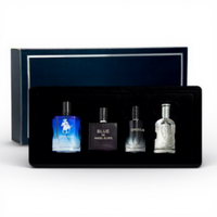 Set de Regalo de 4 Perfumes Transparentes de 30ml para Hombre, Fragancia Floral de Larga Duración, Cuidado Diario