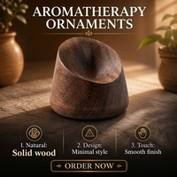 Diffuseur en bois de noyer noir poli à la main, diffuseur d'huiles essentielles écologique pour l'intérieur de la voiture et l'aromathérapie de chevet, vente en gros