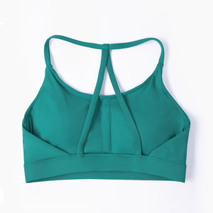 WX1411 <span class=keywords><strong>Nuls</strong></span> Femmes Sexy Haut de yoga à fines bretelles, vêtements de sport personnalisés, soutien-gorge de sport sans dos, crop top - Product Image 5