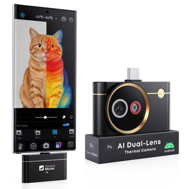 Thermal Master P4 Thermal Camera Android USB-C Mobile Thermal Imaging Camera 256x192 Infrared Resolution 35mk Sensitivity