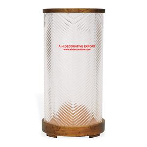 Silver Metal with design <b>glass</b> Votive for Lighting decoration Shiny Metal Base Handmade T Light candle Holder - Product Image 2