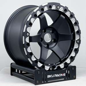 Jantes Beadlock KW 5x120.65 Drag 17 18 19 pouces Roues noires en alliage d'aluminium forgé sur mesure pour <span class=keywords><strong>Corvette</strong></span> C4 <span class=keywords><strong>C5</strong></span> C6 C7 C8 <span class=keywords><strong>Z06</strong></span> - Product Image 3