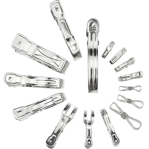 Đa Chức Năng Thép Không Gỉ Kẹp Quần Áo Đa Kích Thước Clip Chống Trượt Và Windproof Quần Áo Khô Móc Áo Kẹp Quần Áo - Product Image 1