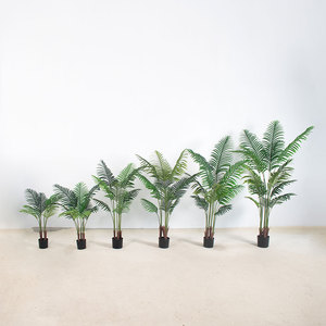 Bonsai Plant <b>Tree</b> <b>Plastic</b> Potted Faux Green Palm <b>Tree</b> <b>Plastic</b> Artificial Areca Palm Plant for Home or Office Decoration - Product Image 1