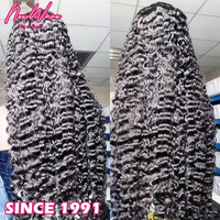 Perruques Naturelles Cheveux Humains Bouclés Birmans Perruques à Dentelle Transparente pour Femmes Noires Perruques Brutes à Cuticules Alignées Cheveux Bruts