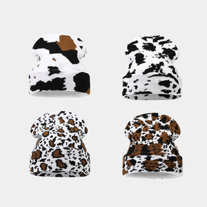 Bán Buôn Dày Nhiệt Jacquard Beanie Hat Leopard In Đan Cap Với Bảo Vệ Tai Cho Đầu Lớn Cho Du Lịch - Product Image 1