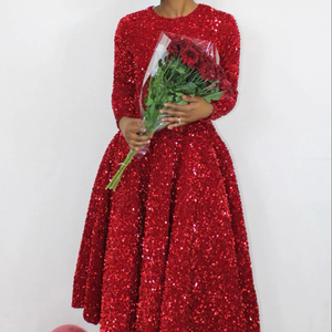 Màu Rắn Hot Bán Phụ Nữ Dài Tay Áo Dresses Tắt Vai Màu Xanh Lá Cây Bãi Biển Dresses Maxi Dresses - Product Image 1