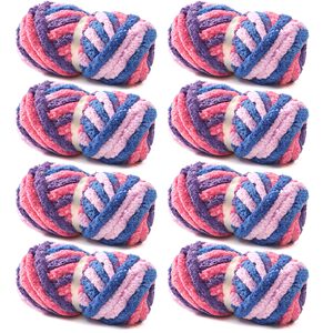 Hilo de Chenilla Grueso 7S de Poliéster Antipilling, Hilo de Terciopelo para Tejer a Crochet, para Suéter, Manta, Gorro, Bufanda, 50 Colores, Listo para Enviar - Product Image 1