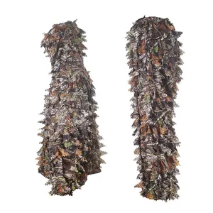 Hommes camo extérieur gilly 3d feuille forêt vêtements de camouflage feuilles ghillie costume