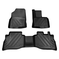 Karpet Lantai Mobil Coolcars TPE Tebal 5mm Model Bisnis Set Lengkap 3-Piece untuk Mazda CX-8 2019-2023 Setir Kanan Tahan Aus