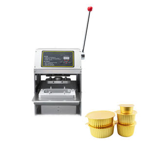 Machine de scellage automatique électrique en aluminium pour contenants alimentaires et boissons, carrés et ronds, en gros - Product Image 1