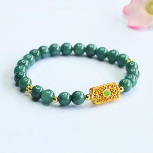 Браслет из натурального нефрита класса А, синий морской нефрит, модный и трендовый, новый стиль - Product Image 3